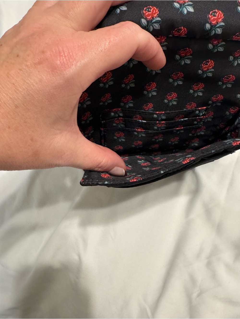 Vera Bradley Black Quilted Crossbody Messenger - Picture 5 of 11